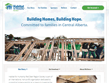 Tablet Screenshot of habitatreddeer.ca